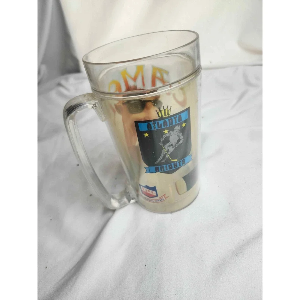 Vintage 1992 Joe Camel Atlanta Knights IHL Hockey Acrylic Mug Stein Plastic